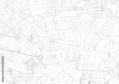 Minimalist vector highway map of Porto, Portugal — clean urban road network. Perfect for travel, design, or editorial use.