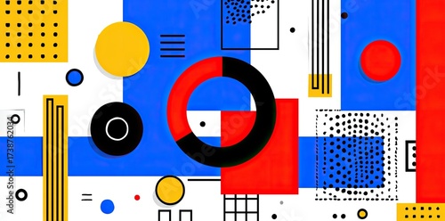 Abstract Geometric Pattern With Vivid Colors