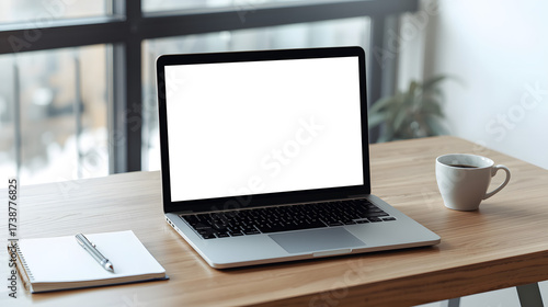 Modern Laptop Technology Mockup on Desk
