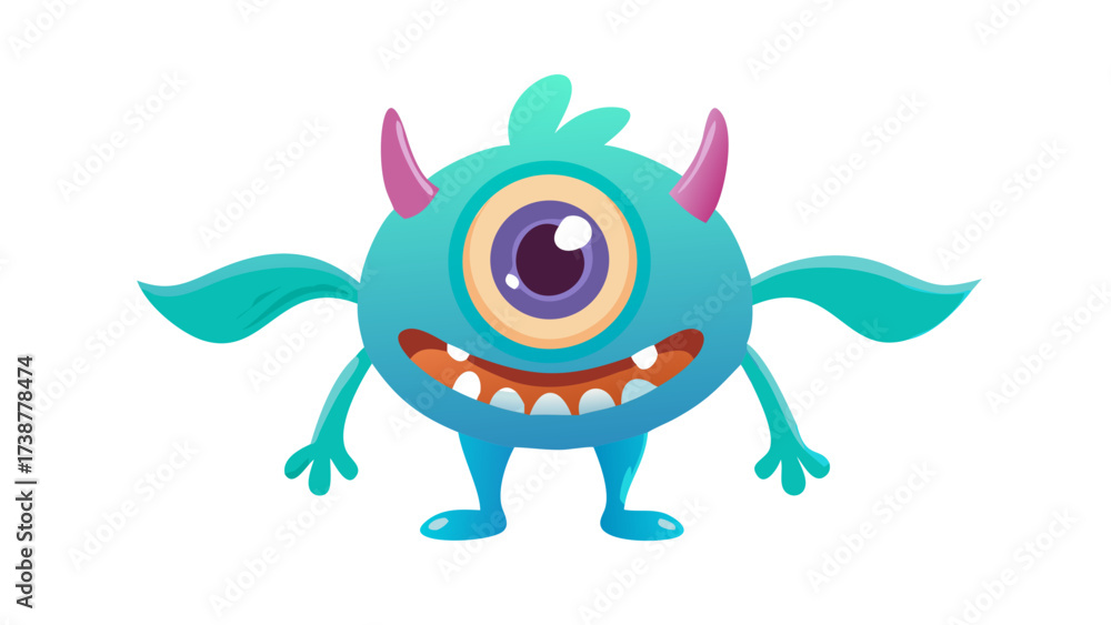 Fototapeta premium funny cartoon monster