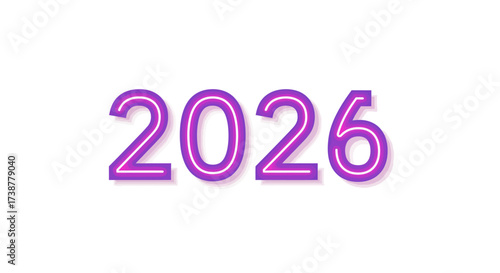 Neon 2026 Number A Vibrant, Futuristic Design for the Year Ahead
