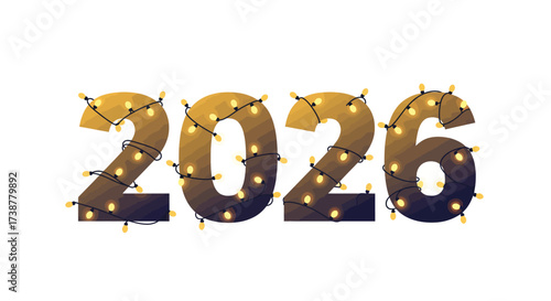 Celebrating the New Year 2026 with Festive String Lights Decoration