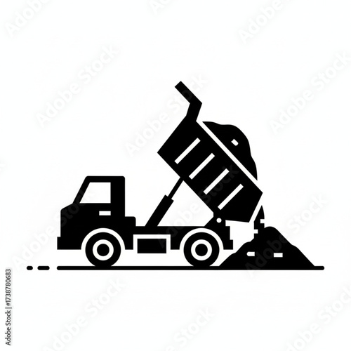 truck with a dump truck vectors