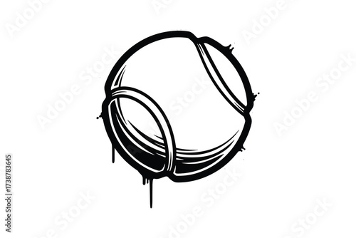 Tennis ball graffiti style