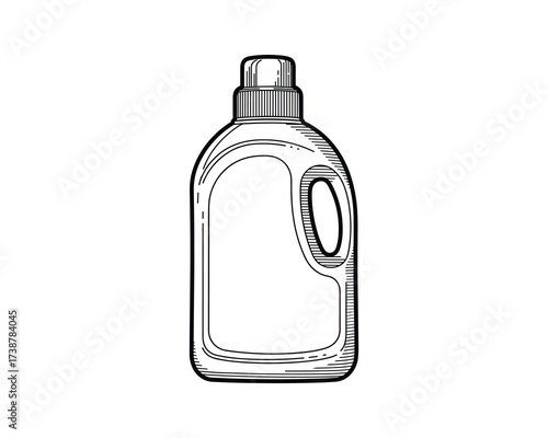 Detergent bottle line art