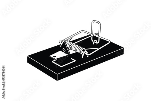 Mousetrap on White Background