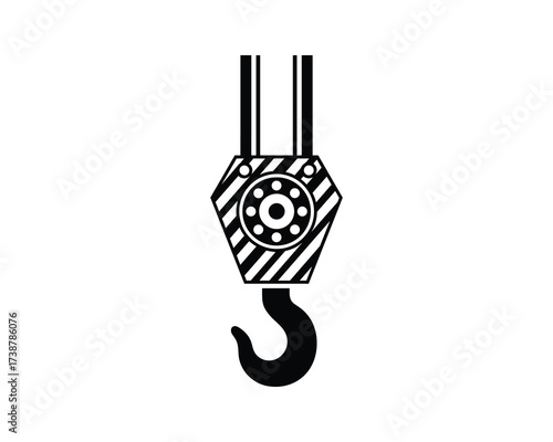 Industrial crane hook icon