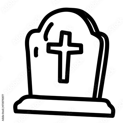 Hallowen line art collection (gravestone)