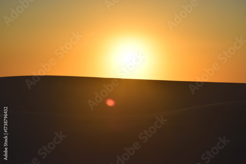 sunset in the desert