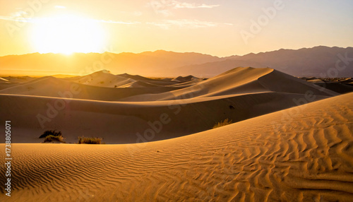 Death Valley Sand Dunes at Sunset