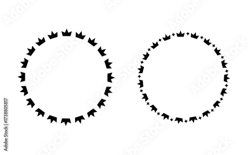 クラウン風のサークル型フレームセット。