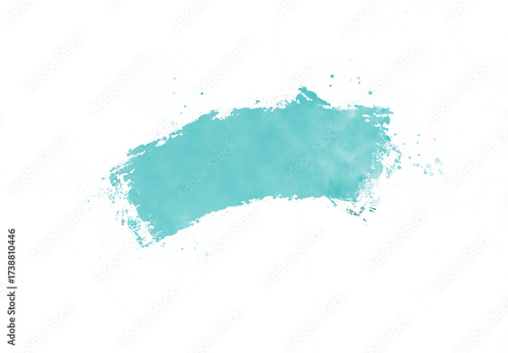 Obraz premium Abstract turquoise watercolor art background Watercolour brush strokes.Pastel blue watercolor paint brush for wedding elements. artistic design templates for invitations , posters, cards.