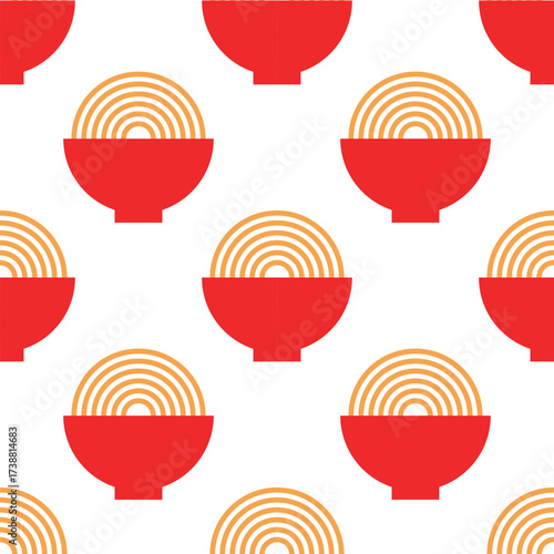 Design background bowl noodles or ramen unique repeat