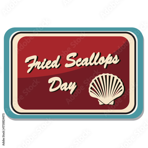 Fried Scallops Day sticker