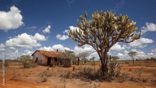 
Mud house, typical of the backlands of northeastern Brazil in the Caatinga region, an exclusive Brazilian biome
