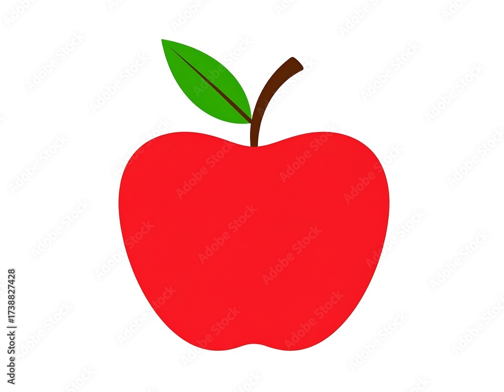 Fototapeta premium Simple red apple graphic