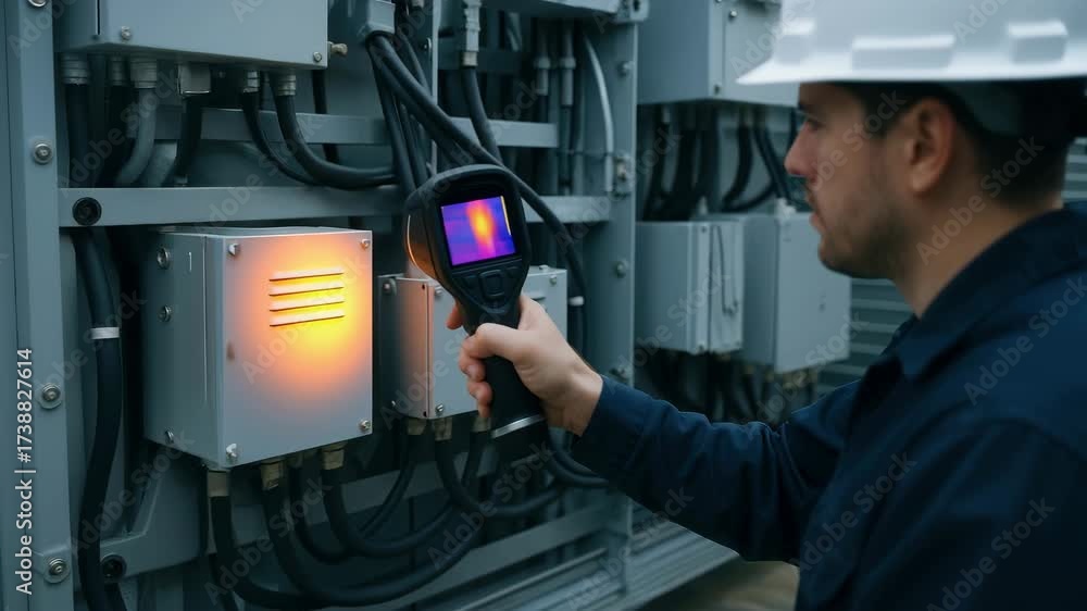 Infrared Camera Electrical Testing Thermal inspection and monitoring industry detects heat anomalies ...