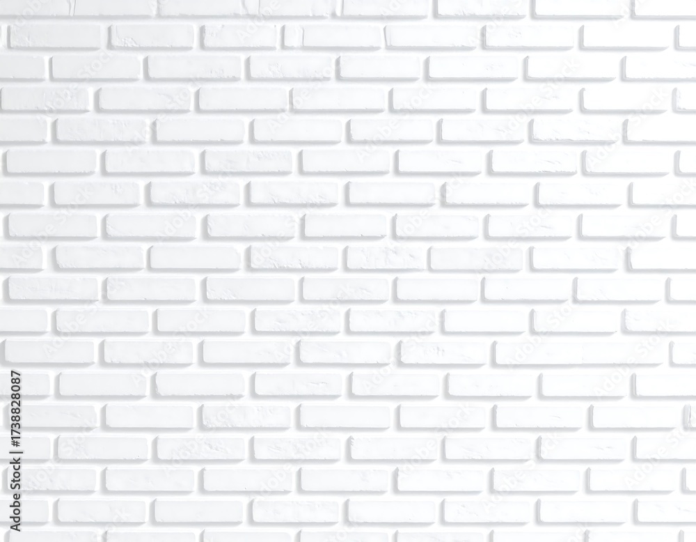 Fototapeta premium Simple white brick wall texture