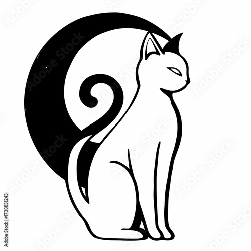 black cat vector