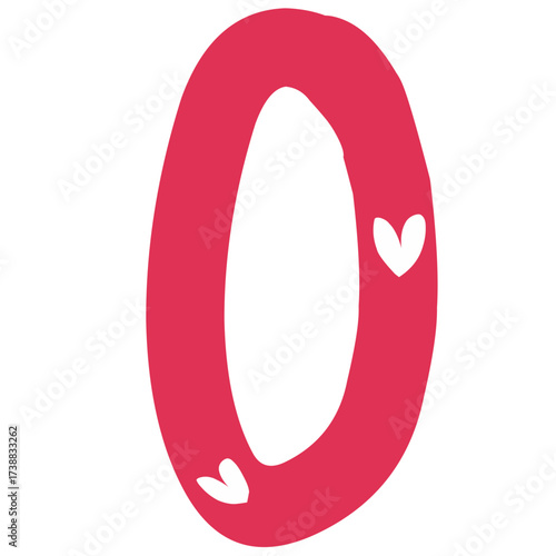 Red Numeric Zero 