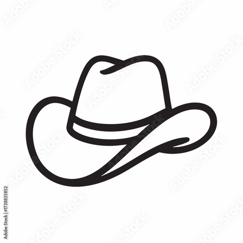Cool cowboy hat illustration for western themes and fun designs