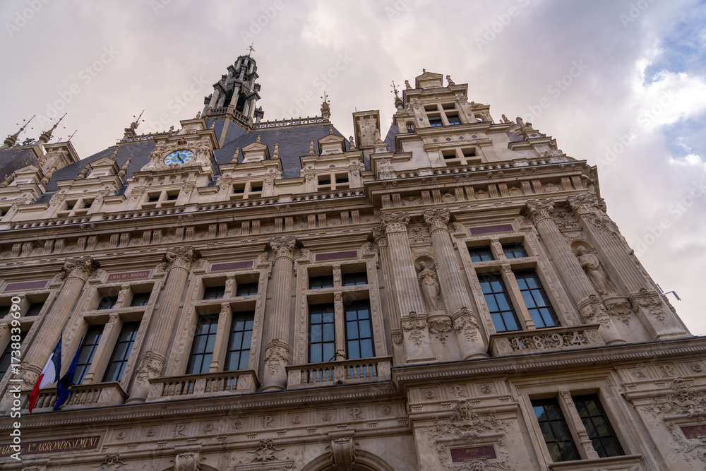 Fototapeta premium Paris City Hall, 10th arrondissement, France