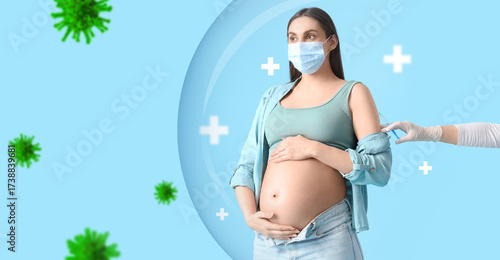 Young pregnant woman in med...