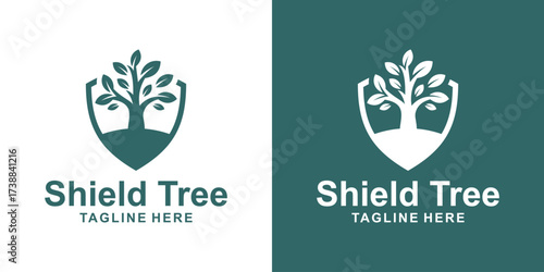 Tree Shield Logo – Eco Protection and Sustainability Symbol