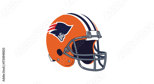 Vintage Football Helmet Art Throwback Sports Icon Illustration