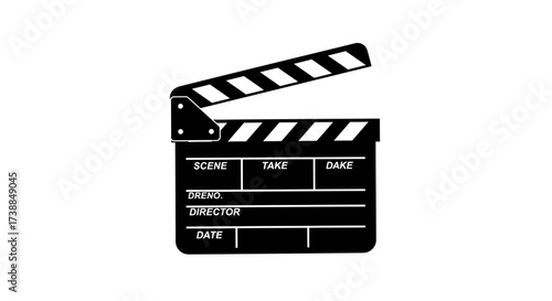 Clapperboard Illustration for Film Production and Creative Projects