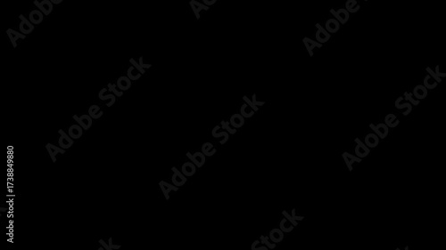 手書きのかわいいラインエフェクトアニメーション(アルファマット付き)