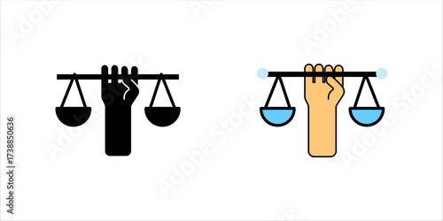 Civil rights icon suitable for info graphics, websites and print media and interfaces. Line vector icon. Human face, head, line vector icon set.