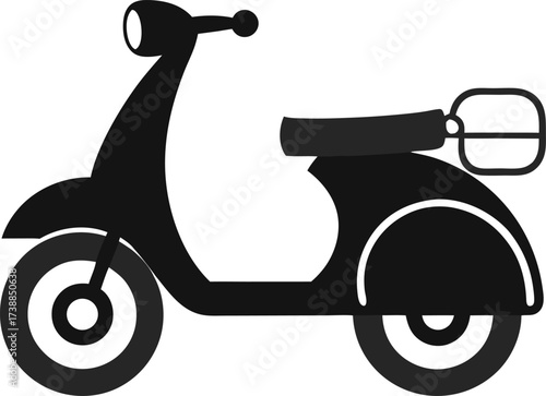 vintage scooter vector illustration