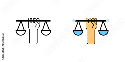 Civil rights icon suitable for info graphics, websites and print media and interfaces. Line vector icon. Human face, head, line vector icon set.