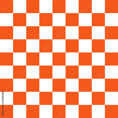 Orange and white checkerboard pattern background