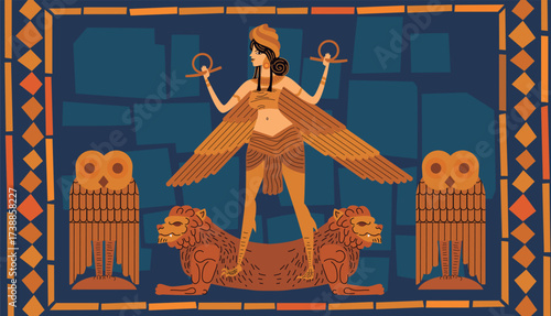 ishtar winged goddess of mesopotamia