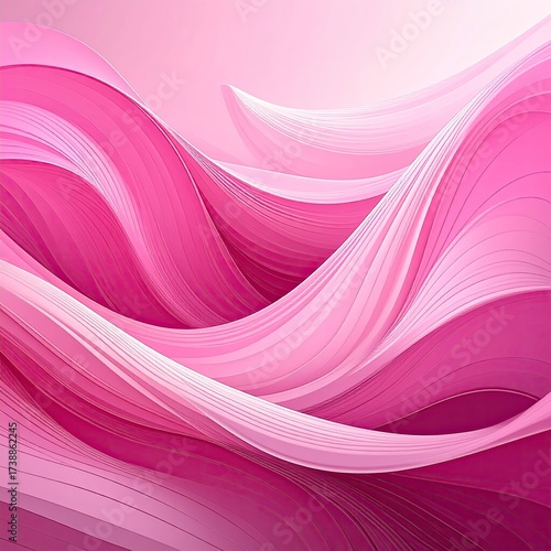 Abstract flowing pink waves backdrop