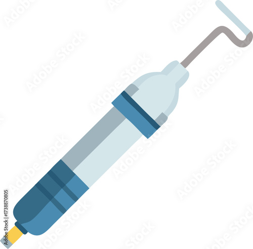 Dental High Speed Handpiece with Bur on White Background dentistry