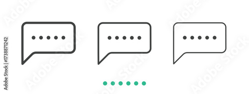 Speech bubbles icon. Thin line icon vector
