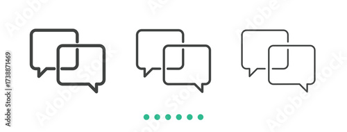 Speech bubbles icon. Thin line icon vector