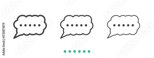 Speech bubbles icon. Thin line icon vector