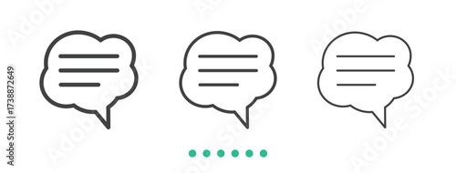 Speech bubbles icon. Thin line icon vector