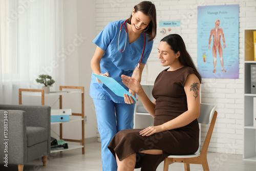 Happy young female doctor s...