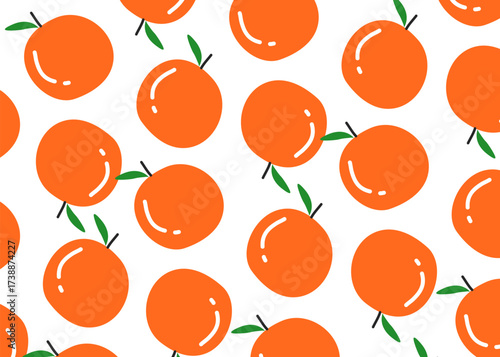 Orange fruit illustration pattern with white background, food packaging, menu illustration hand drawn print ads, food business, farm	
