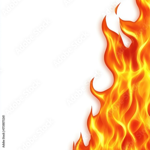 Intense Bright Flames Igniting with Energy and Passion in Background
