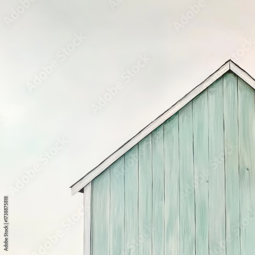 Rustic Wooden Cabin in Nature Surrounded by Trees and Blue Sky
