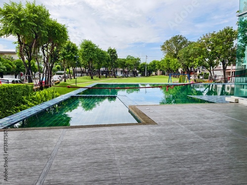 swimming pool in the park