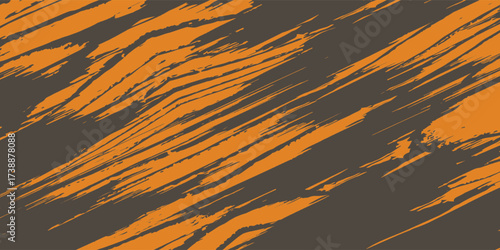 orange black brush Car sticker wrap pattern banner abstract sporty lines black orange.