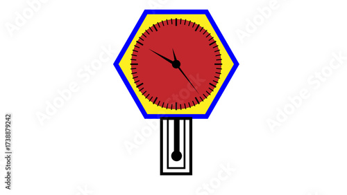 Vector illustration of an old vintage alarm clock symbol representing the concept that time is money for business