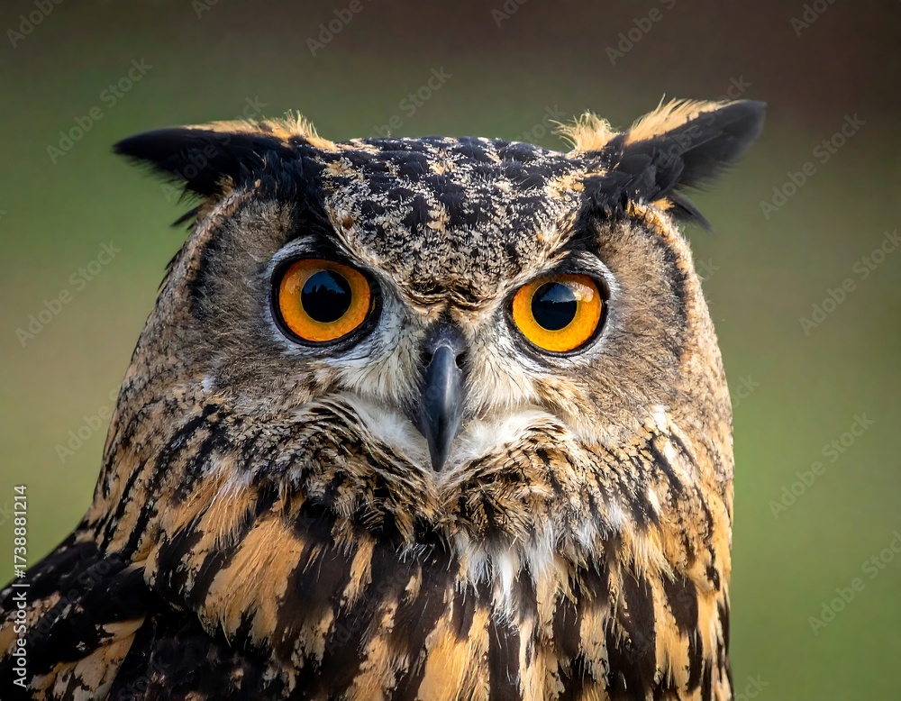 Naklejka premium Close-up of an Eagle-Owl.